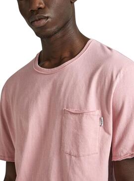 Camiseta Pepe Jeans Carrinson Rosa Para Hombre