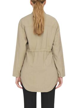 Chaqueta Only Nadine Utility Beige Para Mujer