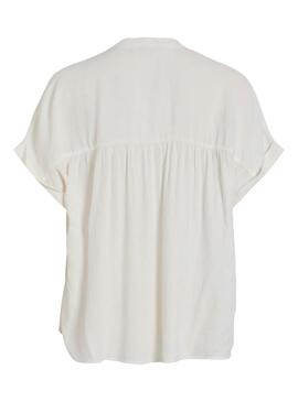 Blusa Vila Viyarina Beige Para Mujer