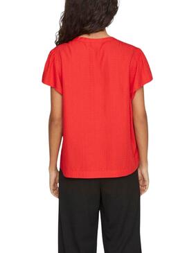 Blusa Vila Vinensa Rojo Para Mujer