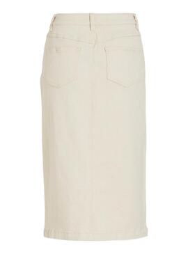 Falda Vila Viglove Midi Beige Para Mujer