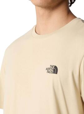 Camiseta The North Face Simple Beige Para Hombre