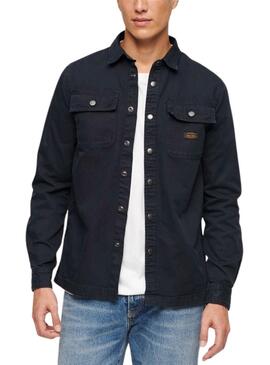 Sobrecamisa Superdry Workwear Marino Para Hombre