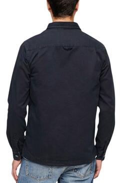 Sobrecamisa Superdry Workwear Marino Para Hombre