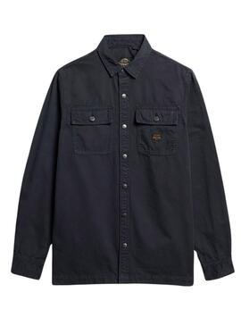Sobrecamisa Superdry Workwear Marino Para Hombre