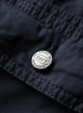 Sobrecamisa Superdry Workwear Marino Para Hombre