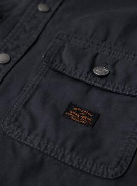 Sobrecamisa Superdry Workwear Marino Para Hombre