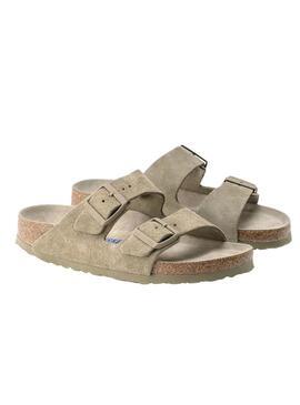 Sandalias Birkenstock Arizona Soft Verde Para Mujer