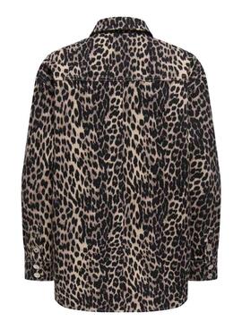 Sobrecamisa Only Anlie leopardo para mujer