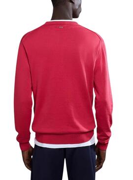 Jersey Napapijri Decatur básico rojo para hombre