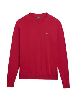 Jersey Napapijri Decatur básico rojo para hombre