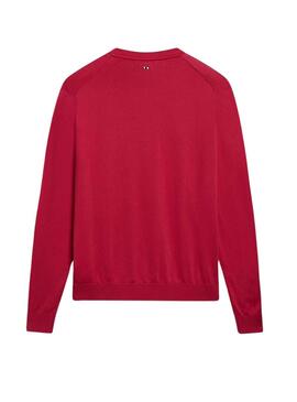 Jersey Napapijri Decatur básico rojo para hombre