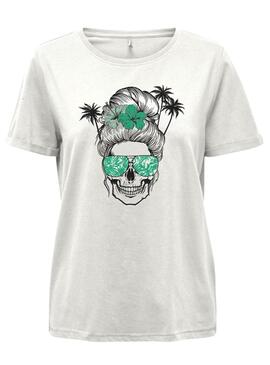 ONLSALLY LIFE REG S/S SKULL TOP CS Tropic
