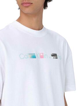 Camiseta Calvin Klein Photoprint Blanco Hombre
