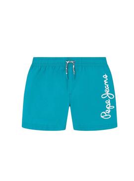 Bañador Pepe Jeans Logo turquesa para niño
