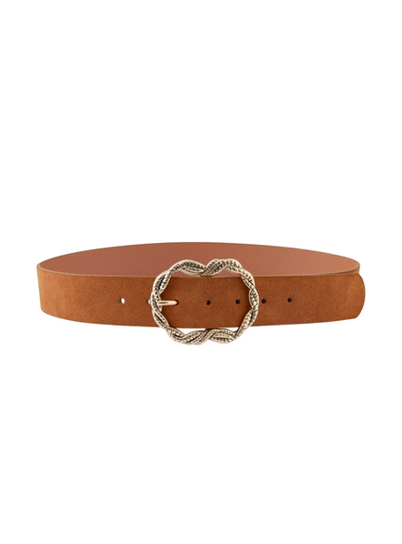 Cinturón Pieces Vita Suede Marrón Para Mujer