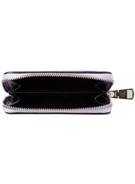 Cartera Calvin Klein Zip Around morado para mujer
