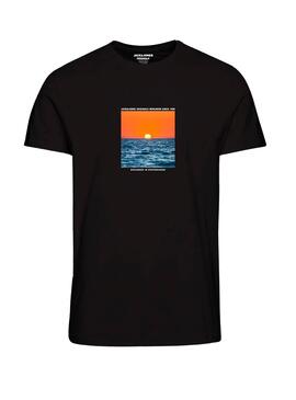 Camiseta Jack and Jones Marbella negro para niño
