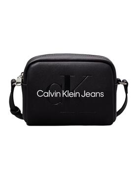 Bolso Calvin Klein Jeans Sculpted Camera negro para mujer