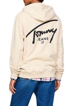Sudadera Tommy Jeans Entry Graphic beige para hombre