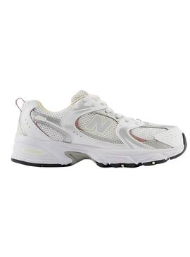 Zapatillas New Balance 530 Blanco y Plateado