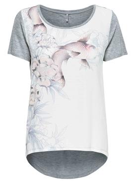 Camiseta Only Rhina Gris