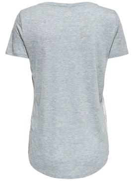 Camiseta Only Rhina Gris