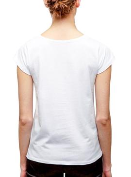 Camiseta Naf Naf Corazon Blanco Mujer