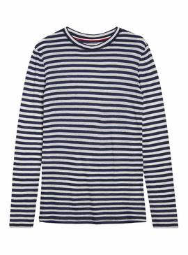 Camiseta Tommy Jeans Sheer Stripe Azul Mujer