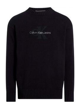 Jersey Calvin Klein Jeans Monologo negro para hombre
