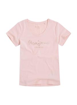 Camiseta Pepe Jeans Angelica Rosa Mujer