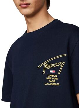 Camiseta Tommy Jeans City azul marino para hombre