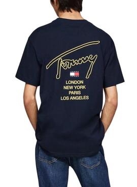 Camiseta Tommy Jeans City azul marino para hombre