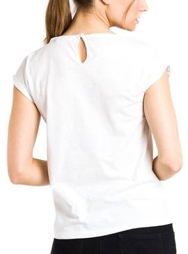 Camiseta Naf Naf Heart Blanco Mujer