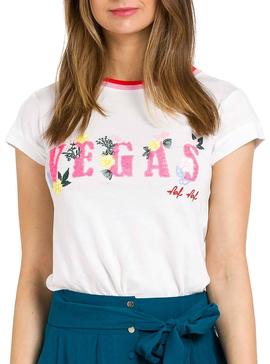 Camiseta Naf Naf Vegas Blanco Mujer