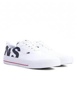 Zapatillas Tommy Jeans Logo Classic Blanco Hombre