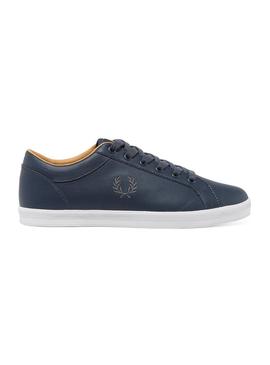 Zapatilla Fred Perry Baseline Leather Marino Hombr