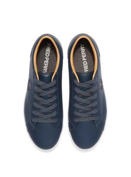 Zapatilla Fred Perry Baseline Leather Marino Hombr