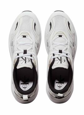 Zapatillas Calvin Klein Jeans Retro Tennis blanco para hombre