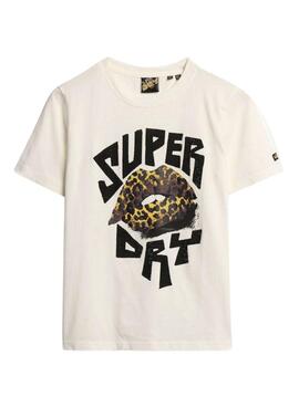 Camiseta Superdry Lo-Fi Punk blanco para mujer