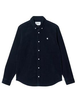 Camisa Carhartt Madison Cord azul marino para hombre