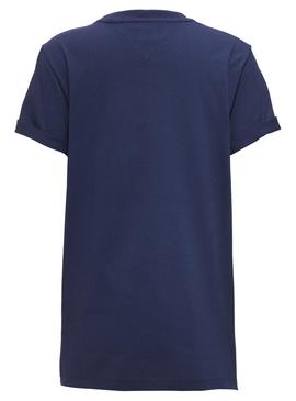 Camiseta Tommy Jeans Collegiate Azul Mujer