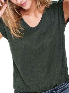 Camiseta Only Silvery Verde Mujer
