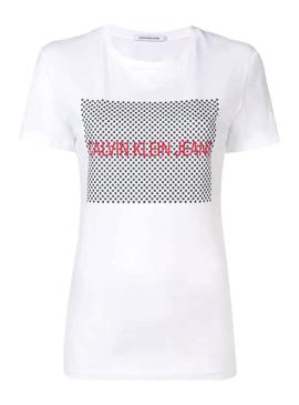 Camiseta Calvin Klein Jeans Star Box Blanco Mujer