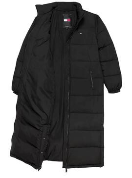 Abrigo Tommy Jeans Maxi Puffer negro para mujer