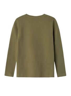 Camiseta Name Ir Orindo Verde para niño