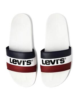 Chanclas Levis June Blanco Hombre