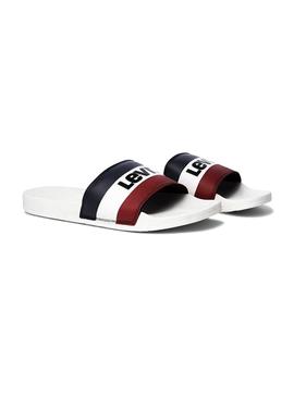 Chanclas Levis June Blanco Hombre