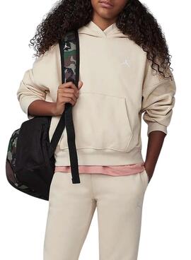 Sudaderas Jordan Brooklyn beige para niña y niño