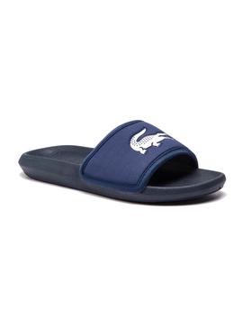 Chanclas Lacoste Sport Croco Slide Azul